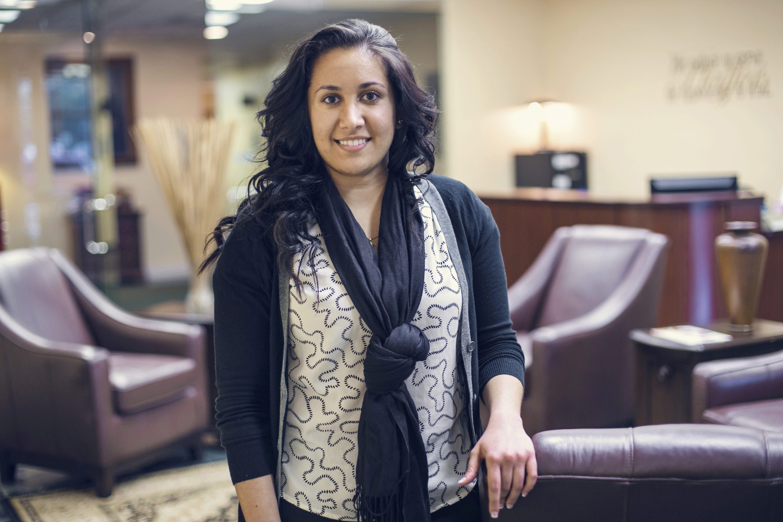 Woman smiling in office