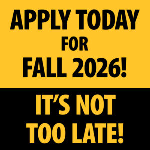 Apply today for Fall 2026 Graphic